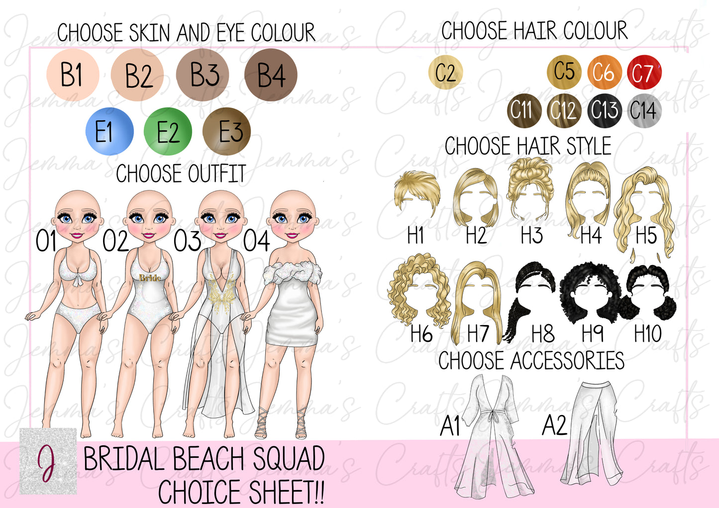 BRIDAL BEACH SQUAD - WHITE