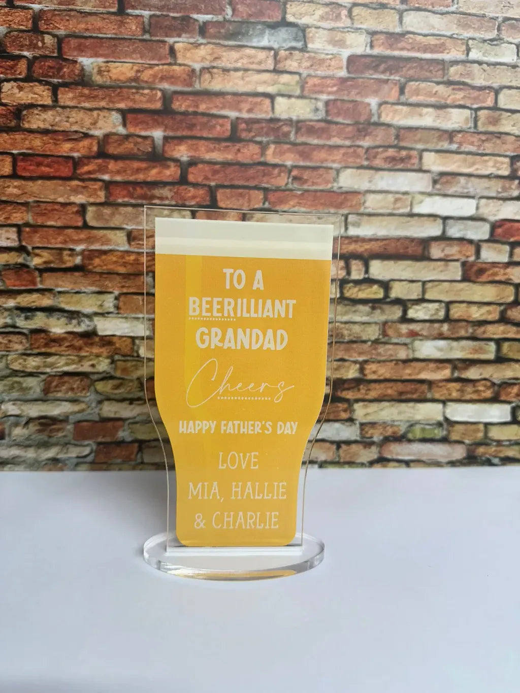 FATHER'S DAY PINT GLASS PLAQUE