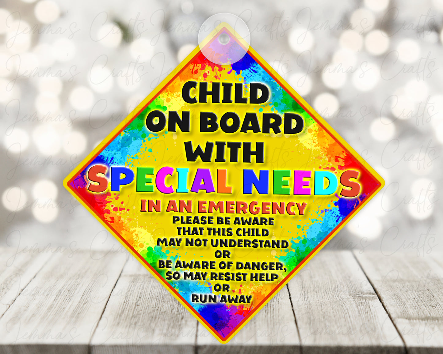Special Needs Car Sign