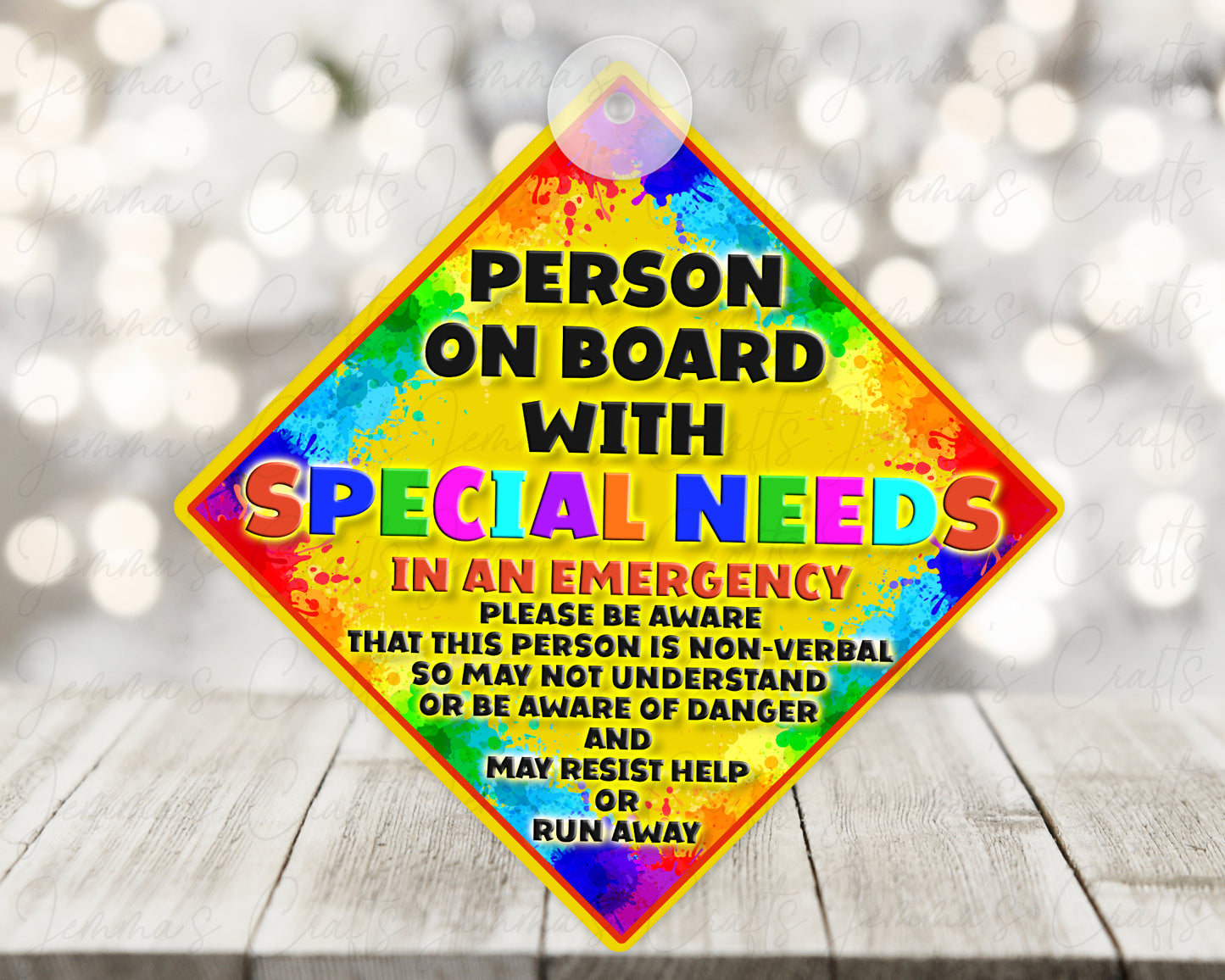 Special Needs Car Sign