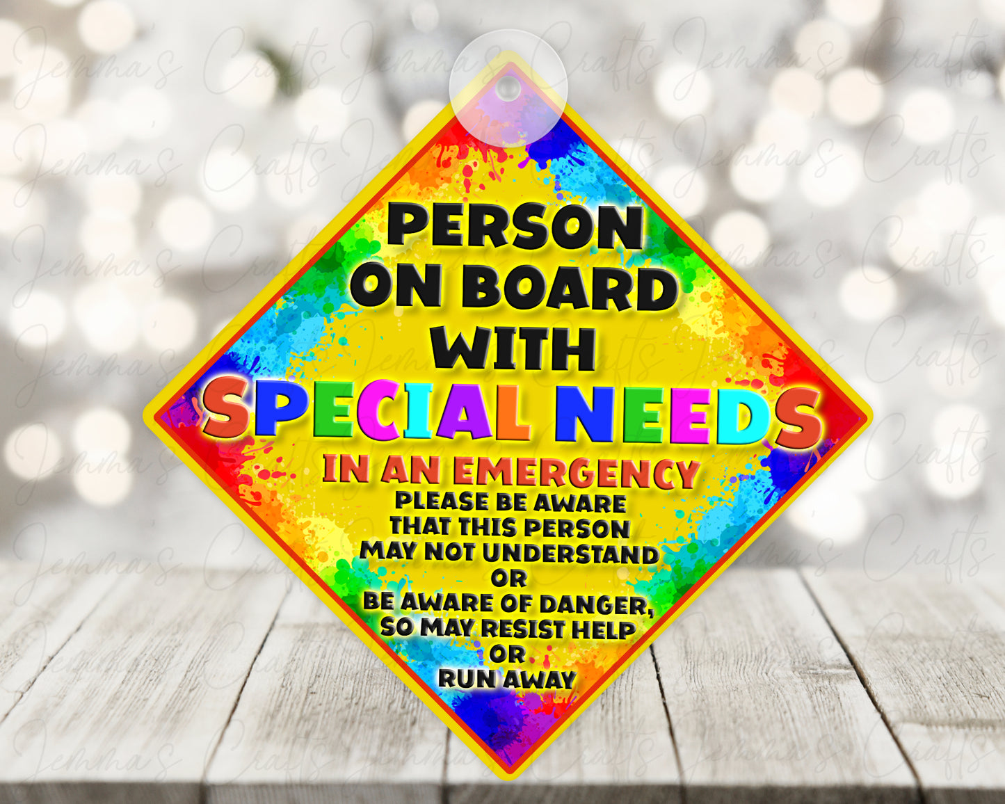 Special Needs Car Sign