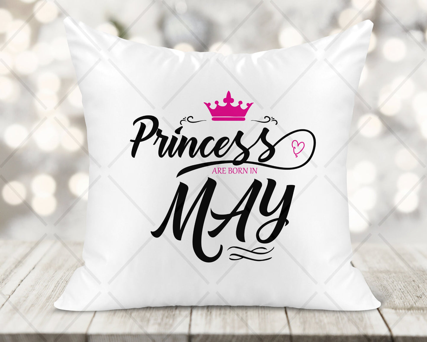 Princess Are Born In ... Printed Cushion