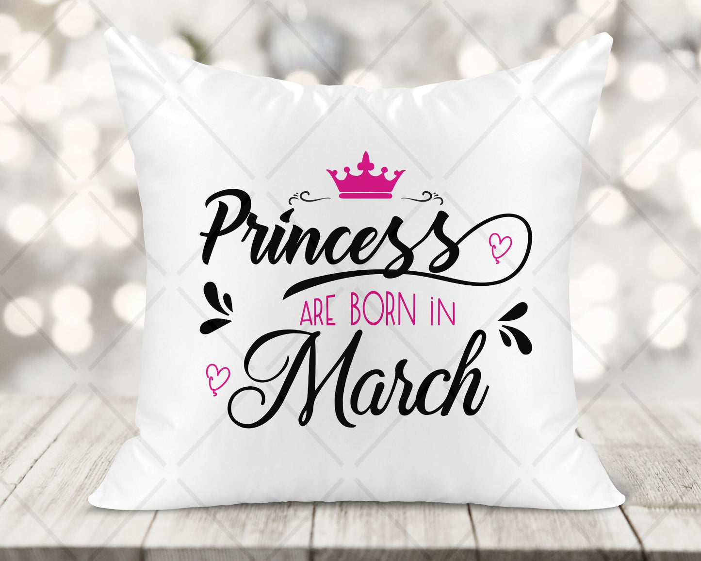 Princess Are Born In ... Printed Cushion