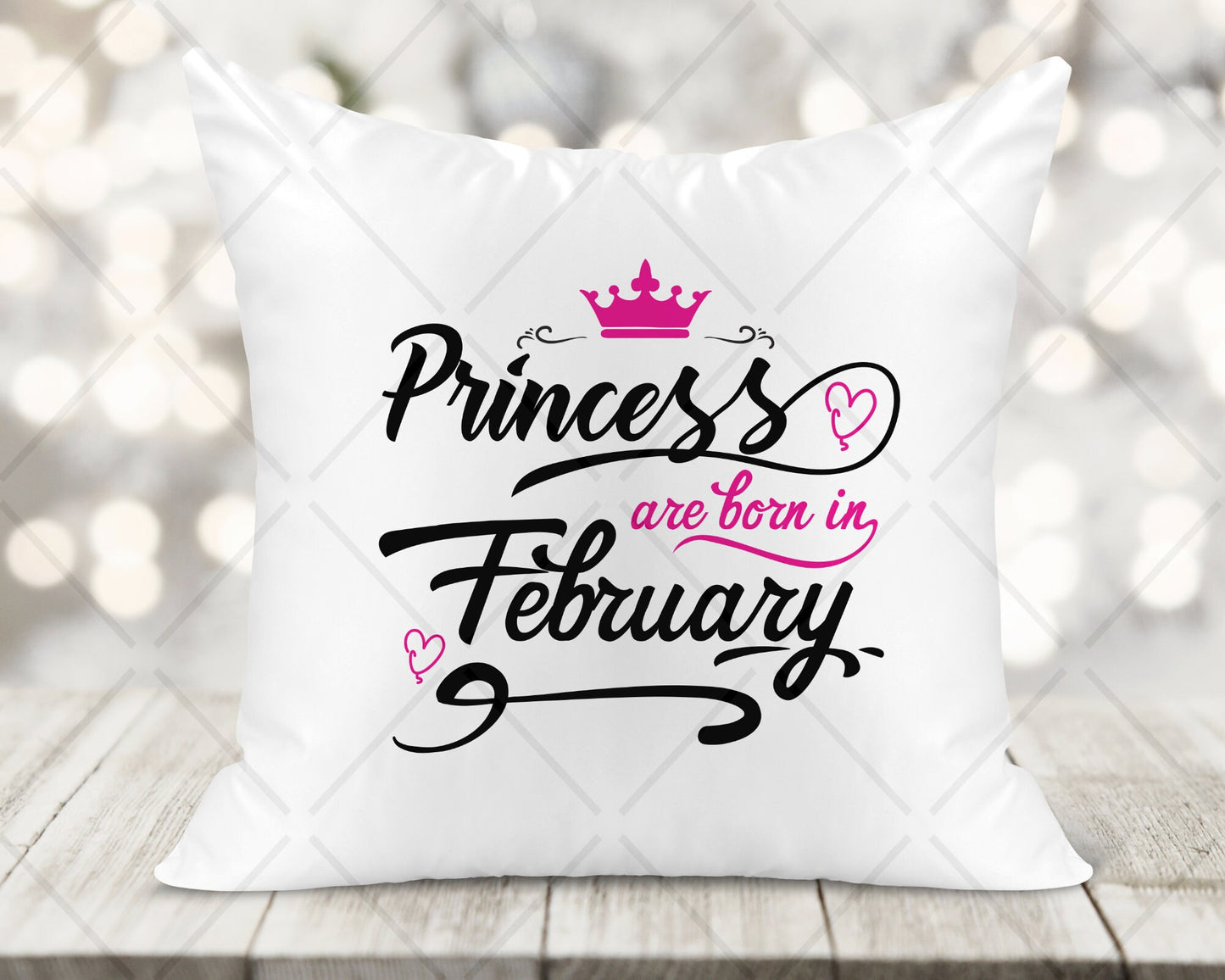 Princess Are Born In ... Printed Cushion