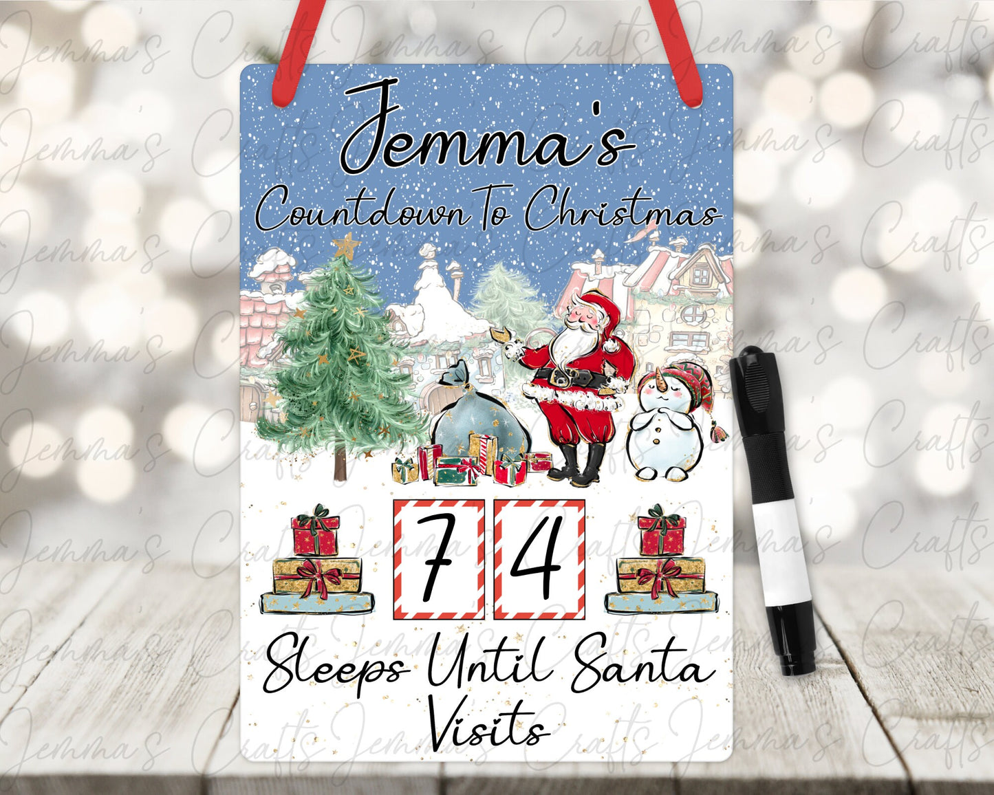Personalised Christmas Countdown Advent