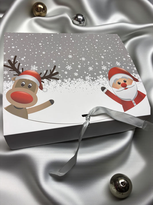 GREY SANTA GIFT BOX