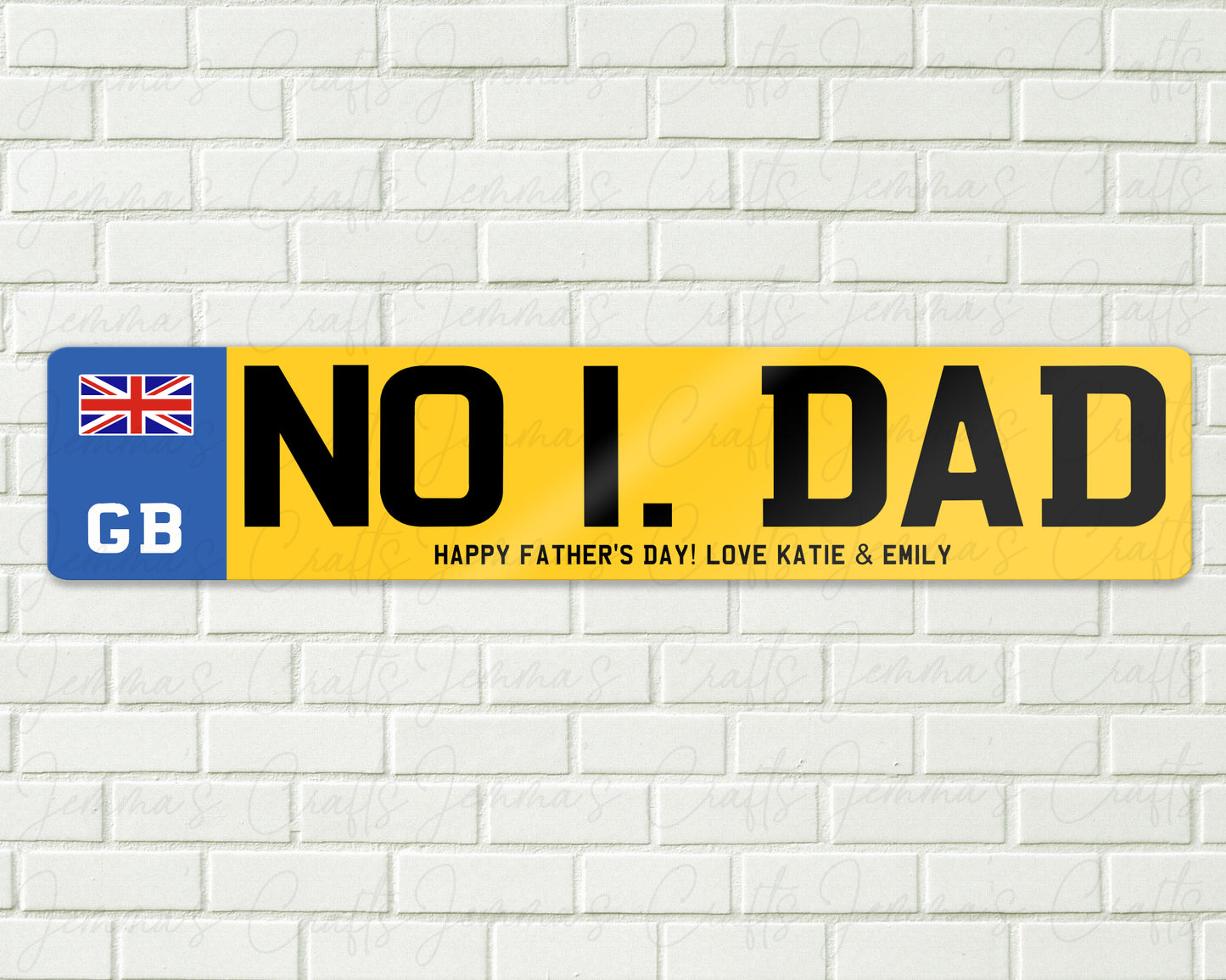 Personalised UK License Plate Wallart