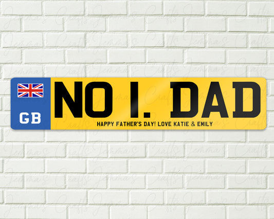 Personalised UK License Plate Wallart