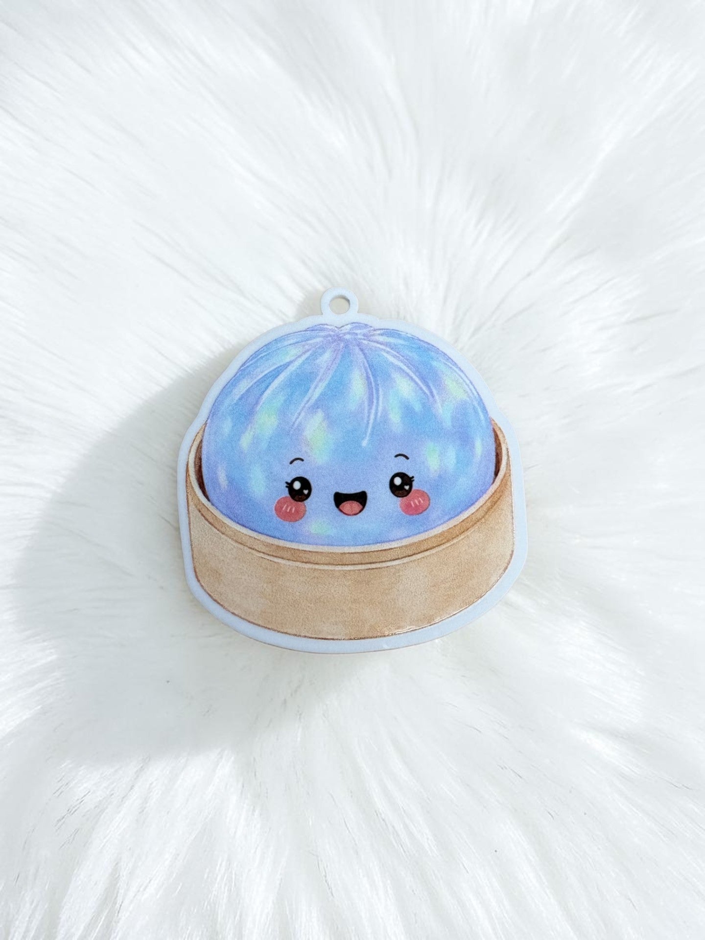 Kawaii Squishy Dumpling Acrylic Keychain