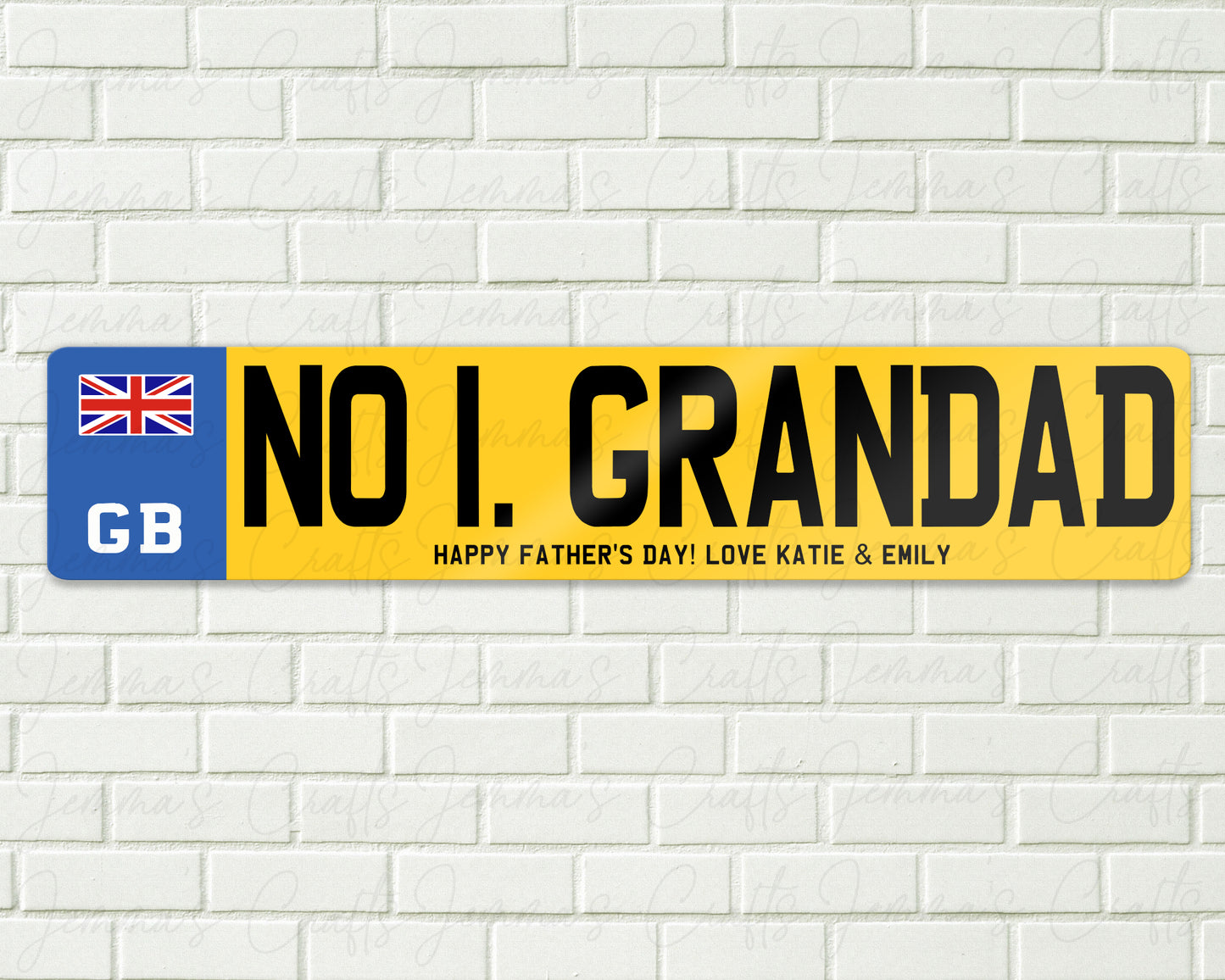 Personalised UK License Plate Wallart