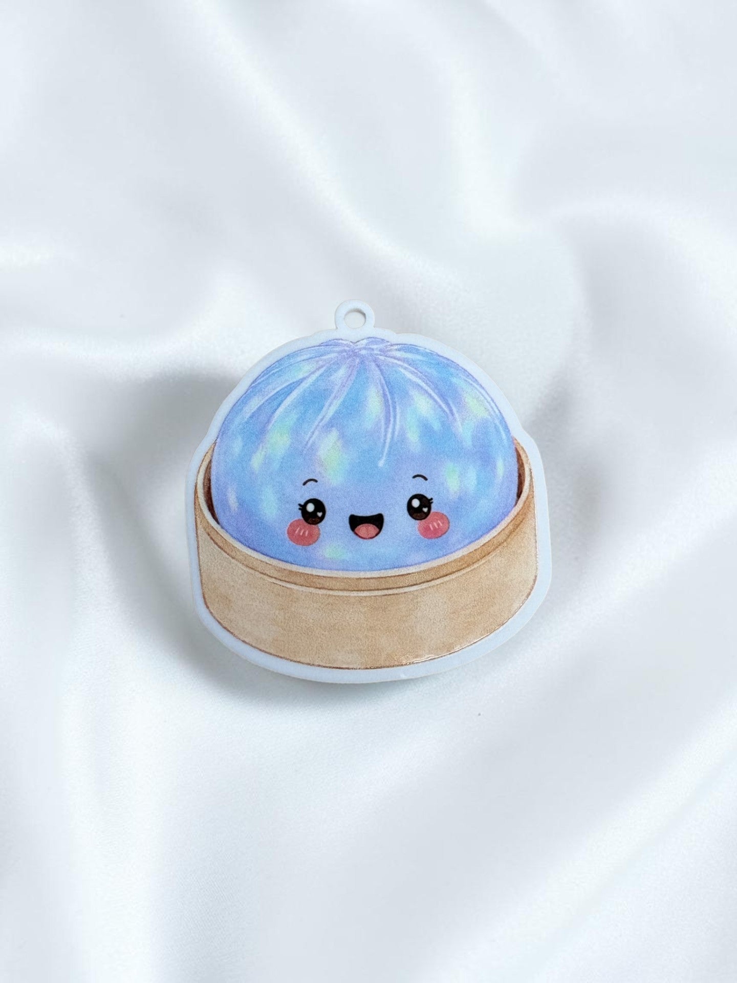 Kawaii Squishy Dumpling Acrylic Keychain