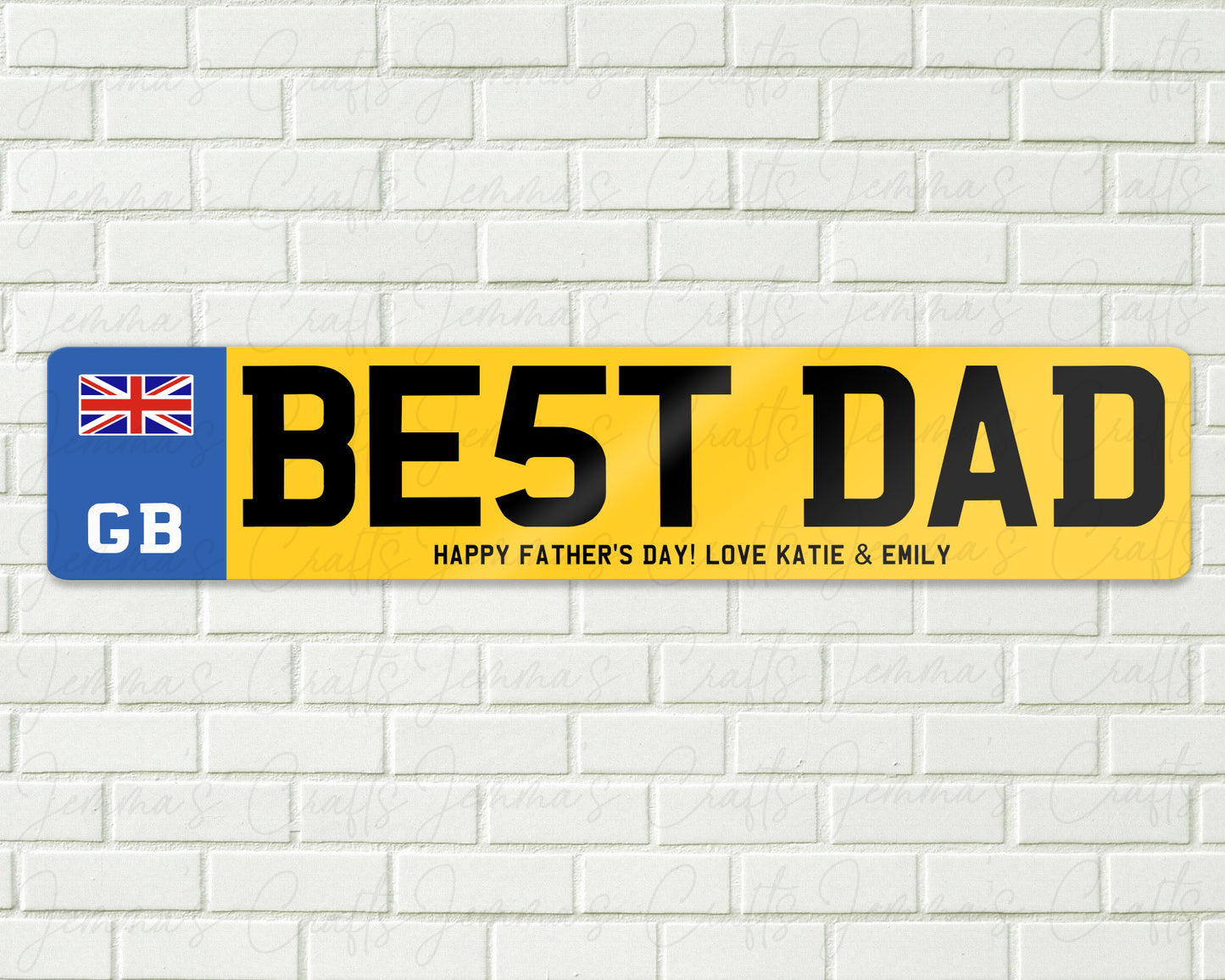 Personalised UK License Plate Wallart