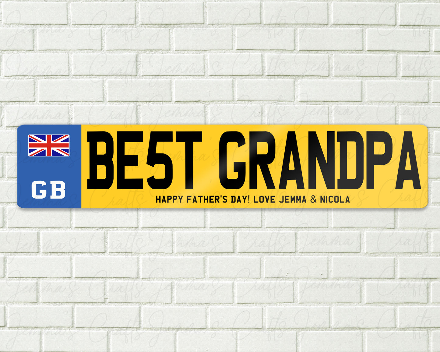 Personalised UK License Plate Wallart