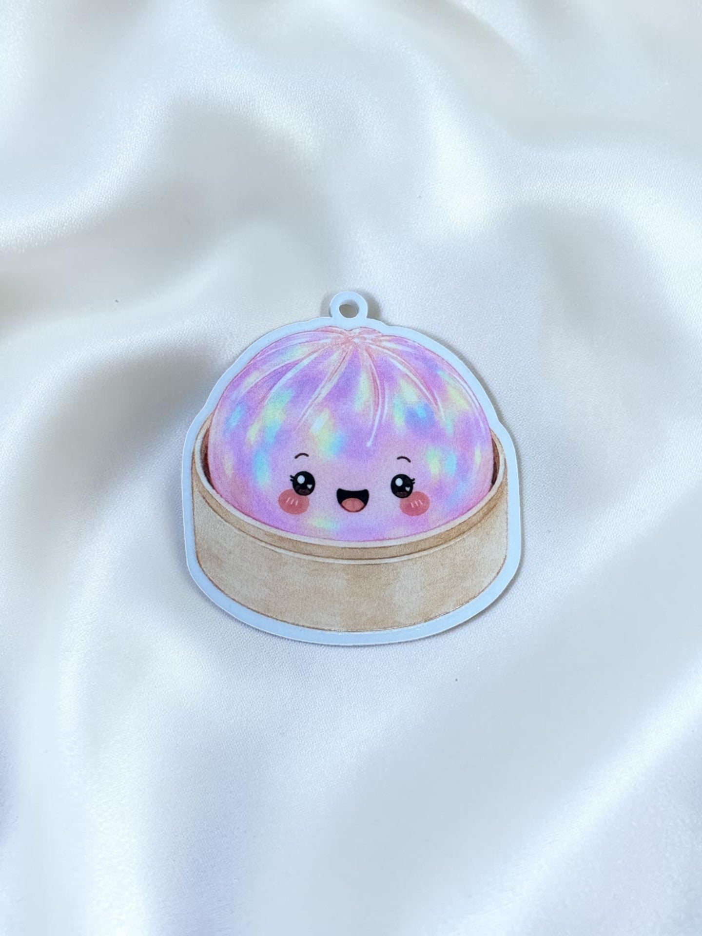 Kawaii Squishy Dumpling Acrylic Keychain