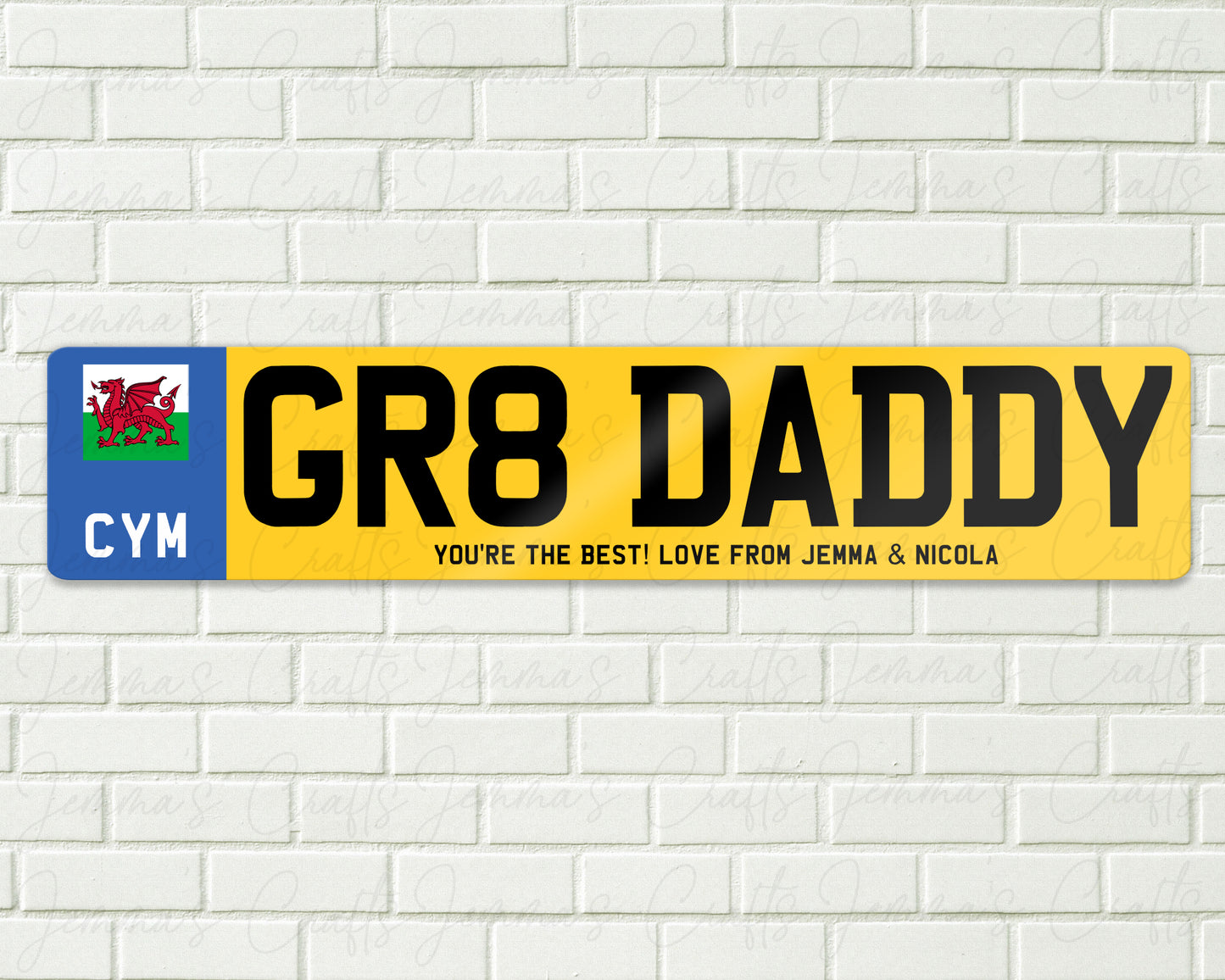 Personalised UK License Plate Wallart