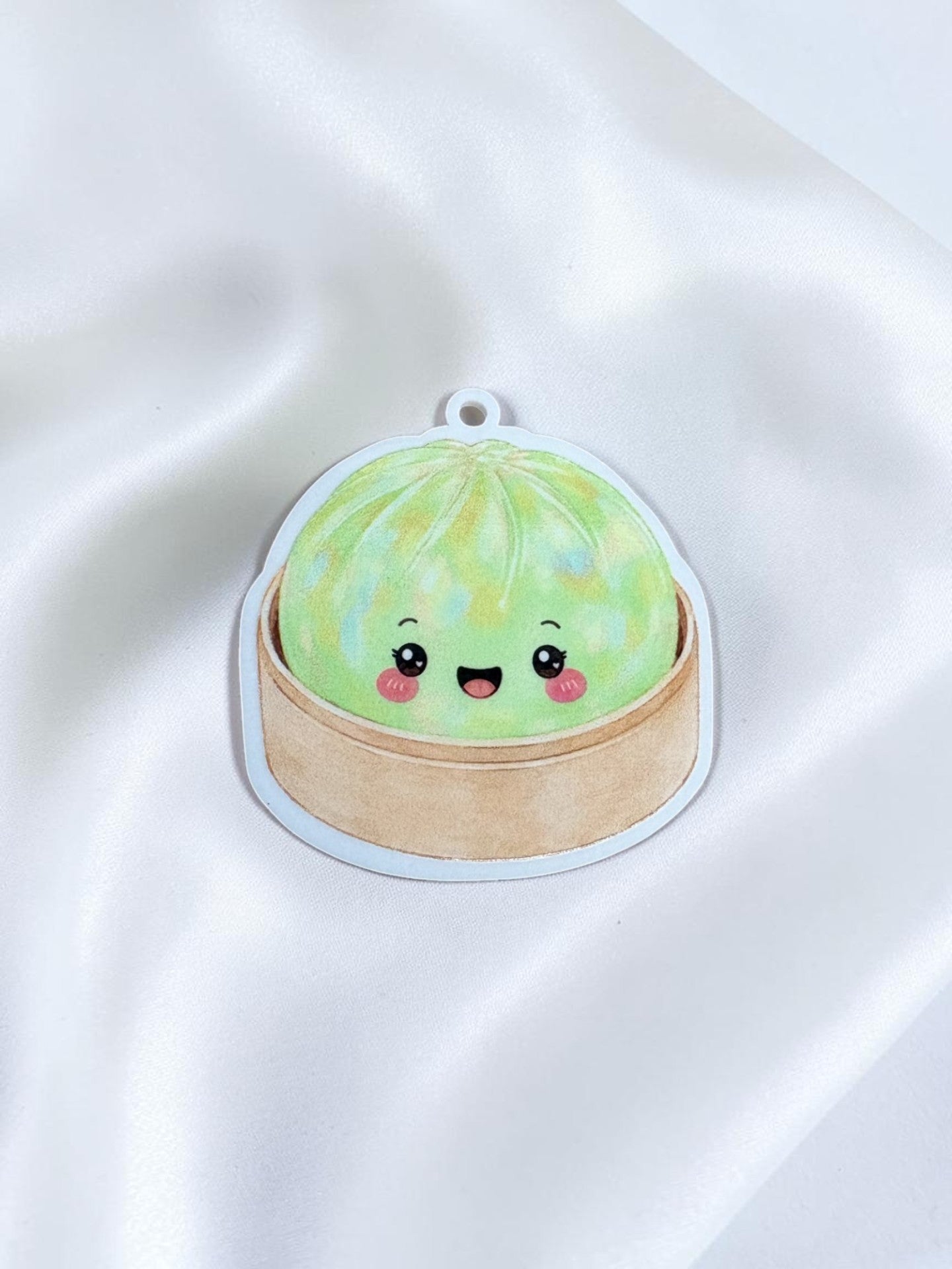Kawaii Squishy Dumpling Acrylic Keychain