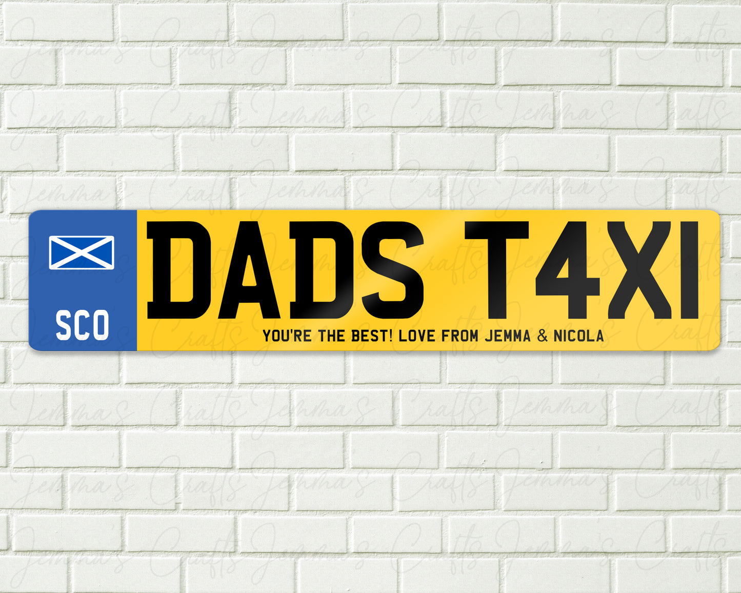 Personalised UK License Plate Wallart