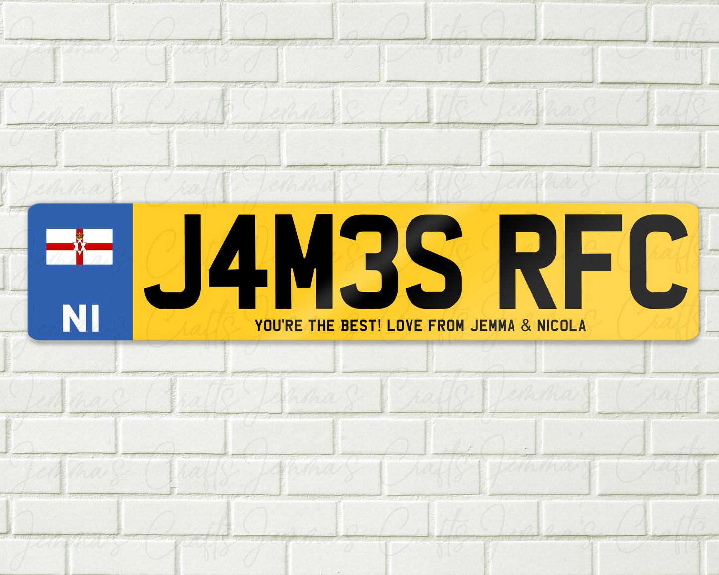 Personalised UK License Plate Wallart