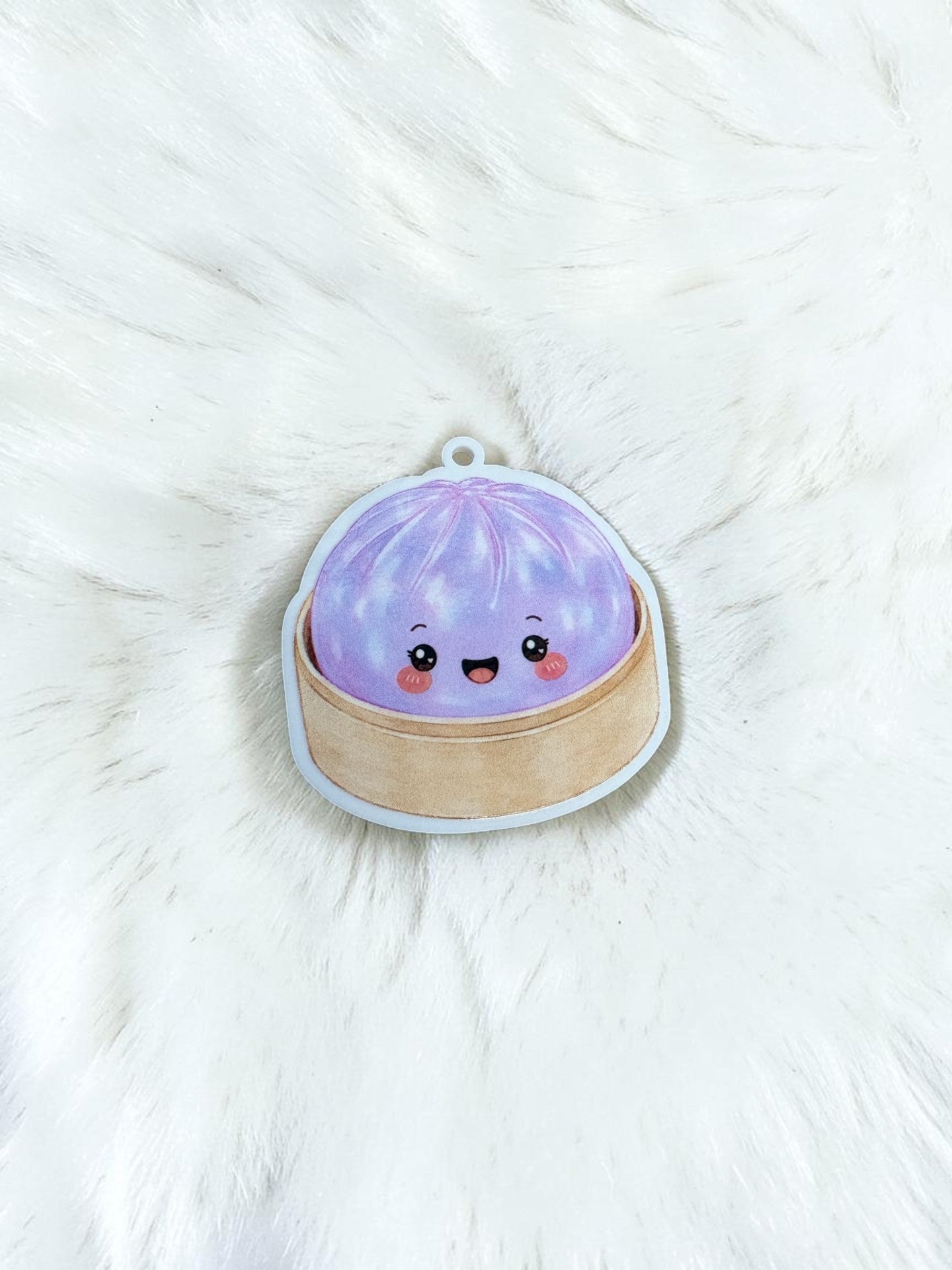 Kawaii Squishy Dumpling Acrylic Keychain