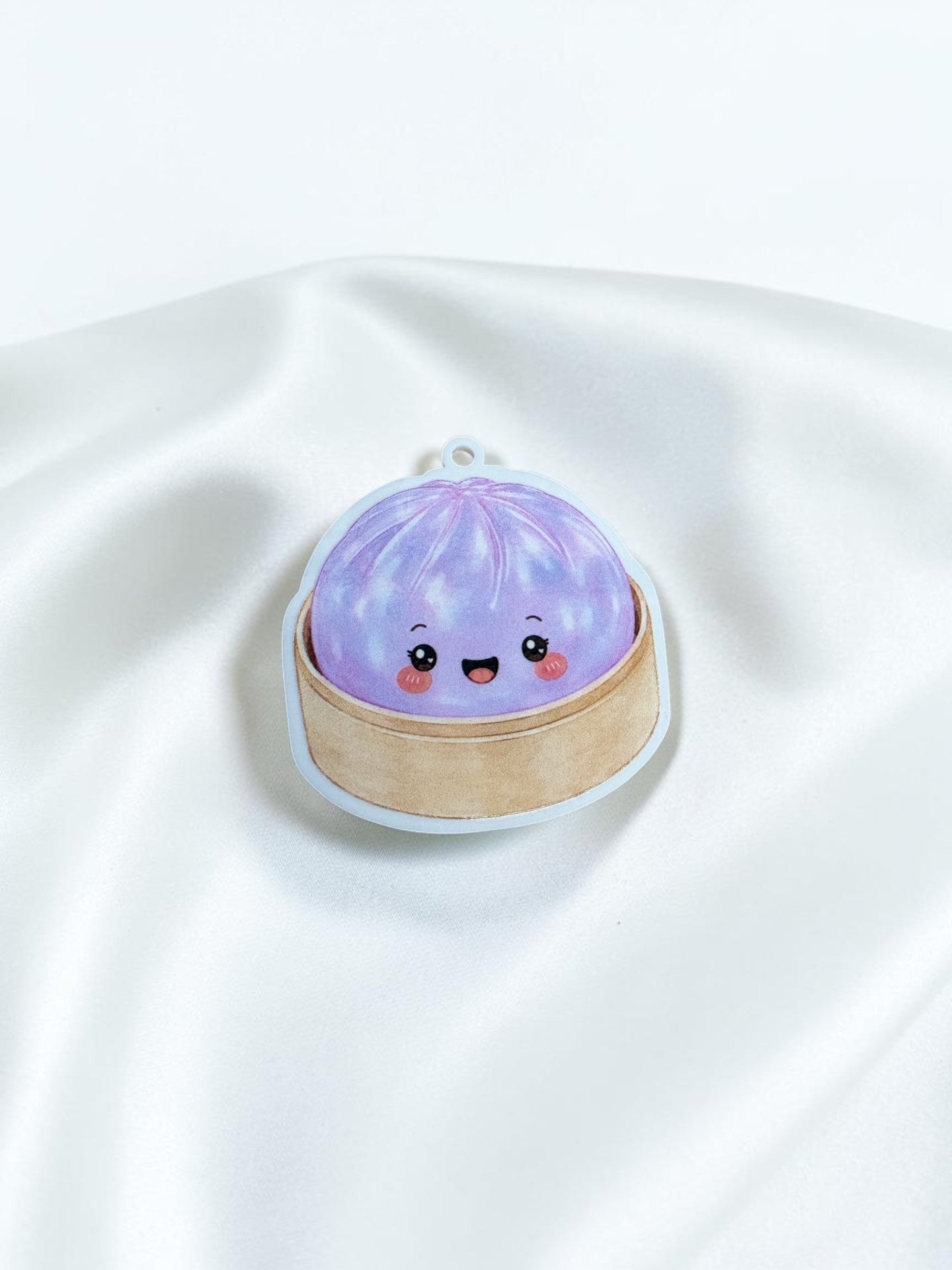 Kawaii Squishy Dumpling Acrylic Keychain
