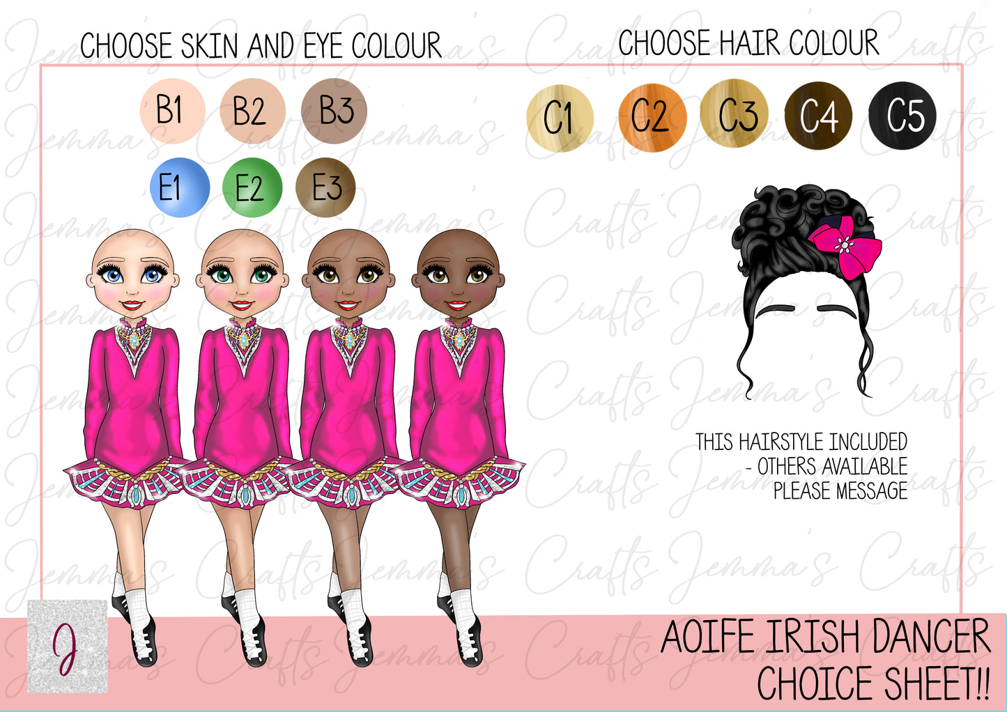 AOIFE - IRISH DANCER - BRIGHT PINK