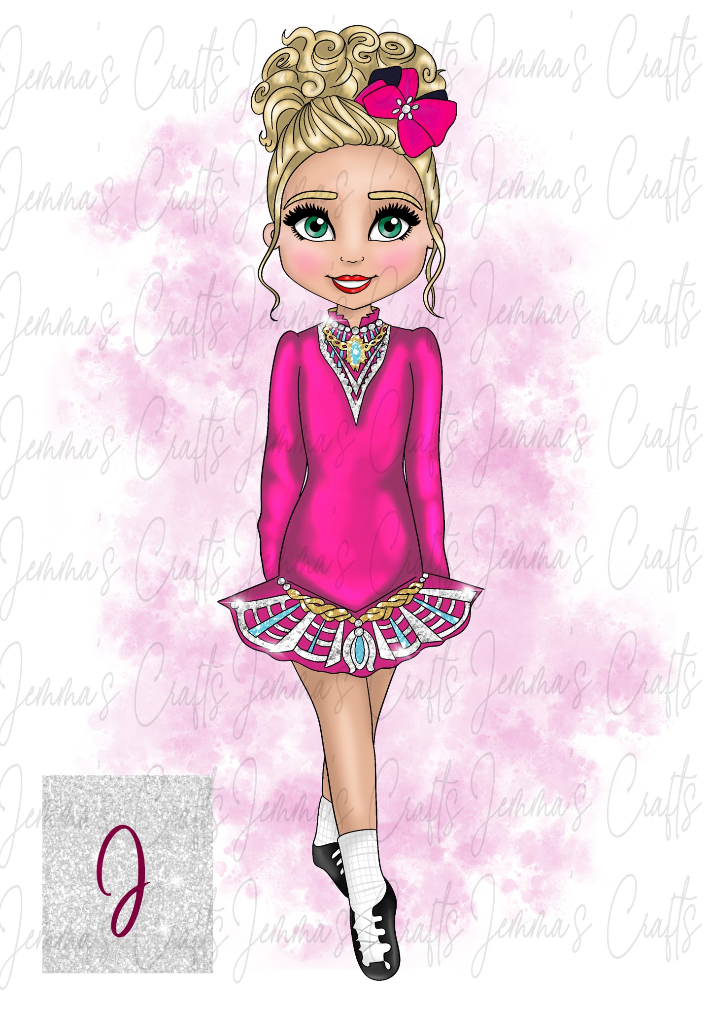 AOIFE - IRISH DANCER - BRIGHT PINK