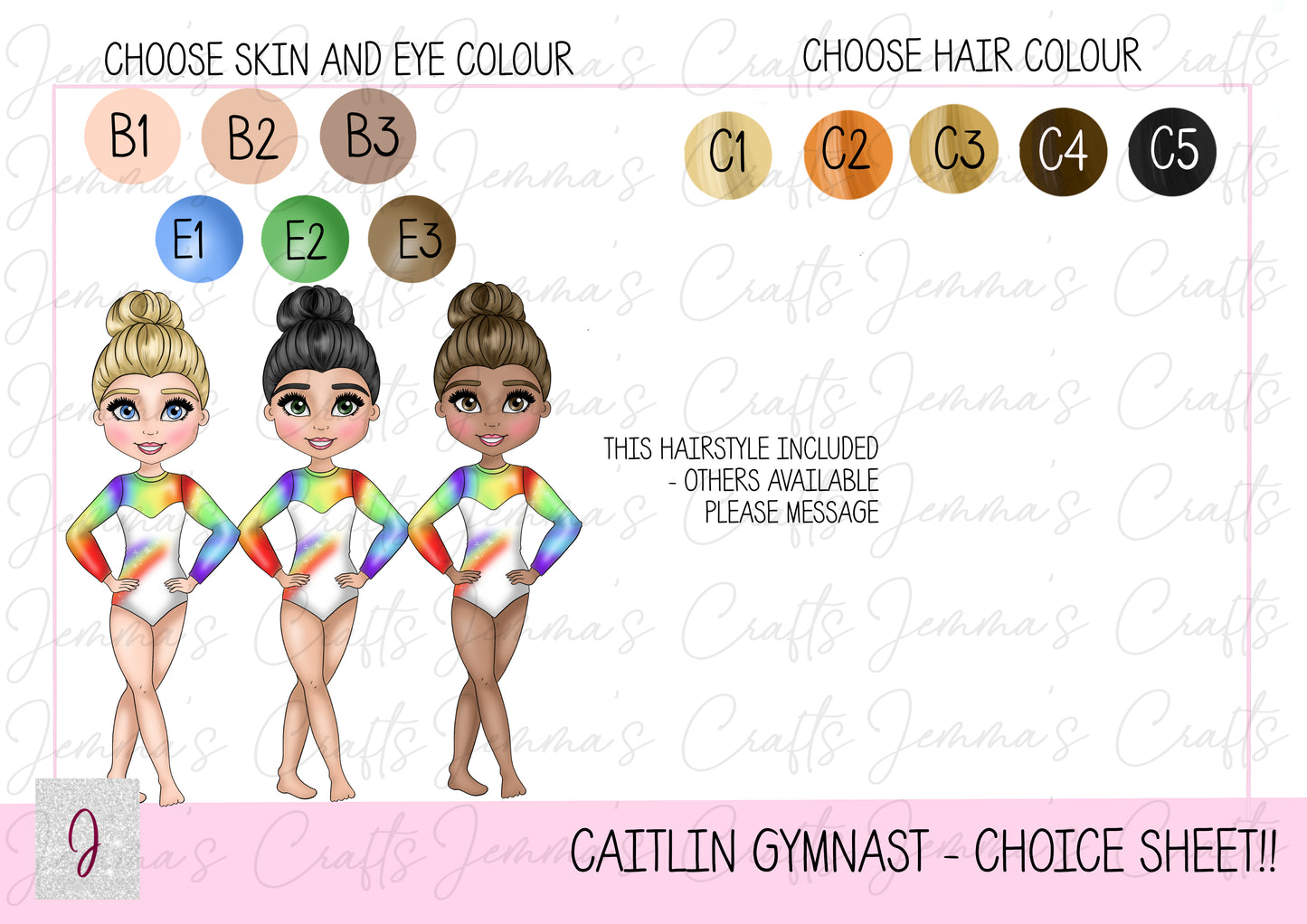 CAITLIN - GYMNAST - RAINBOW