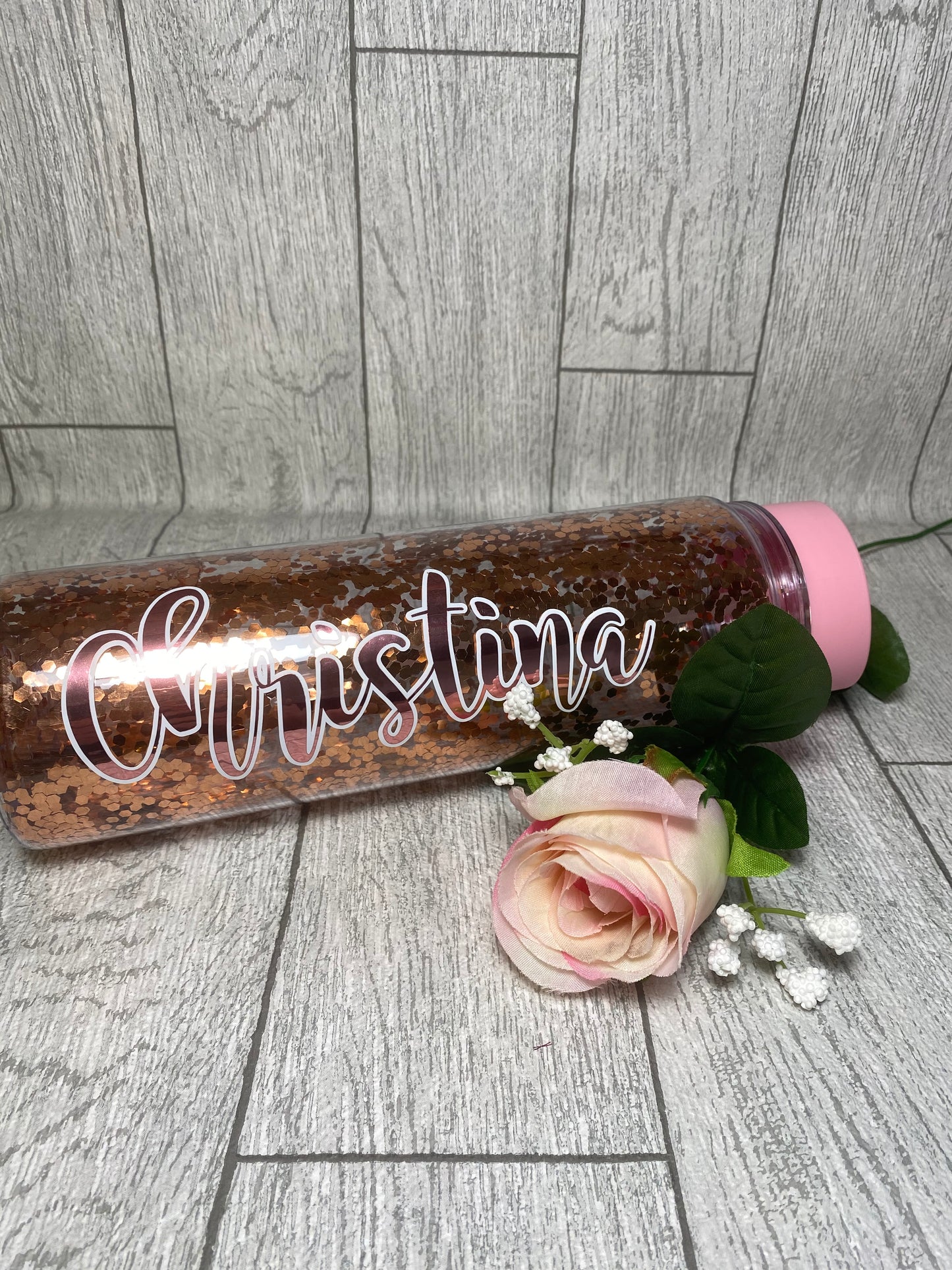 Personalised Glitter Water Bottle