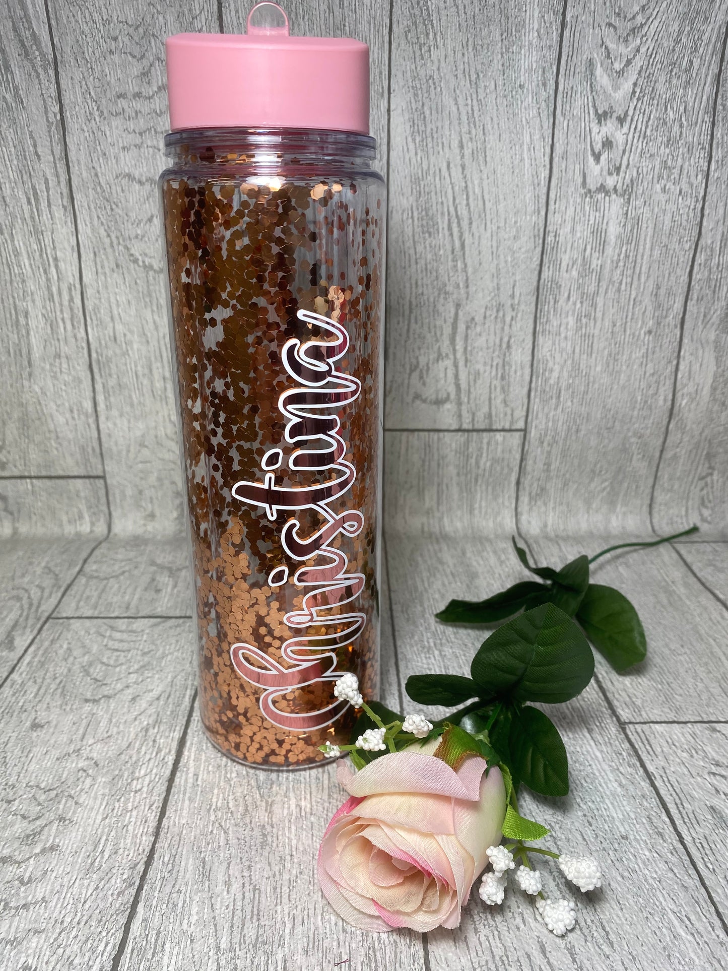 Personalised Glitter Water Bottle