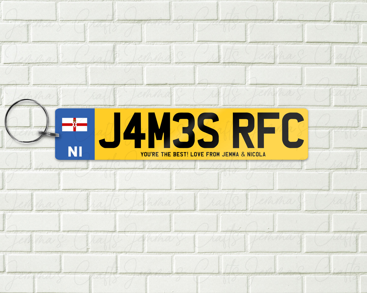 Personalised UK License Plate Keyring