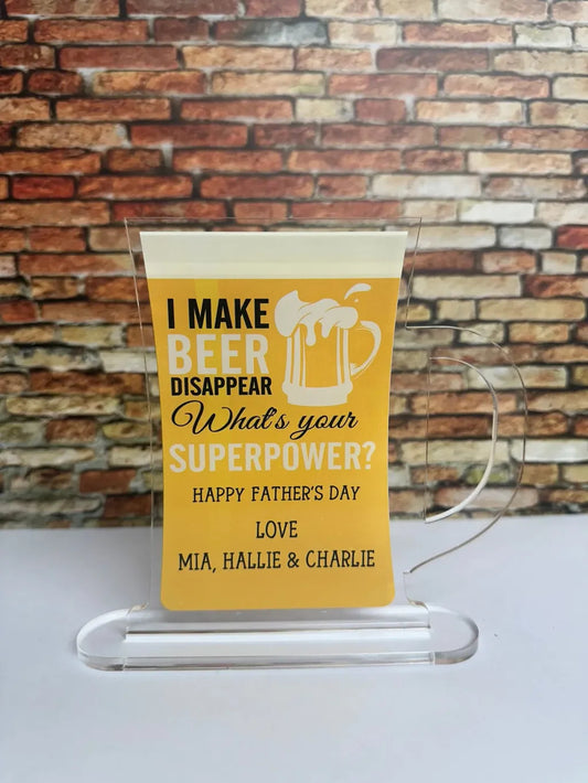 FATHER'S DAY BEER STEIN PLAQUE