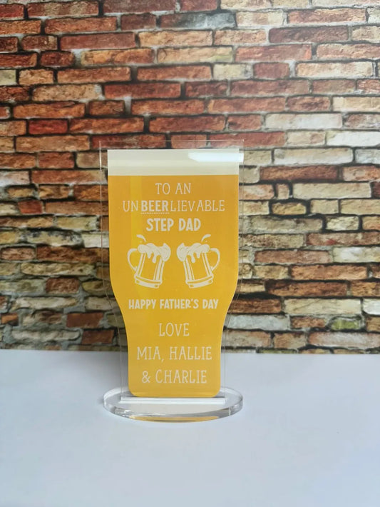 FATHER'S DAY PINT GLASS PLAQUE