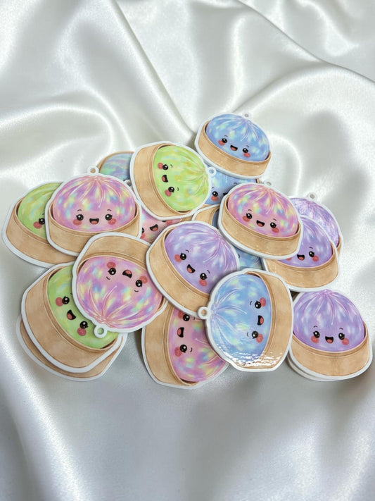 Kawaii Squishy Dumpling Acrylic Keychain