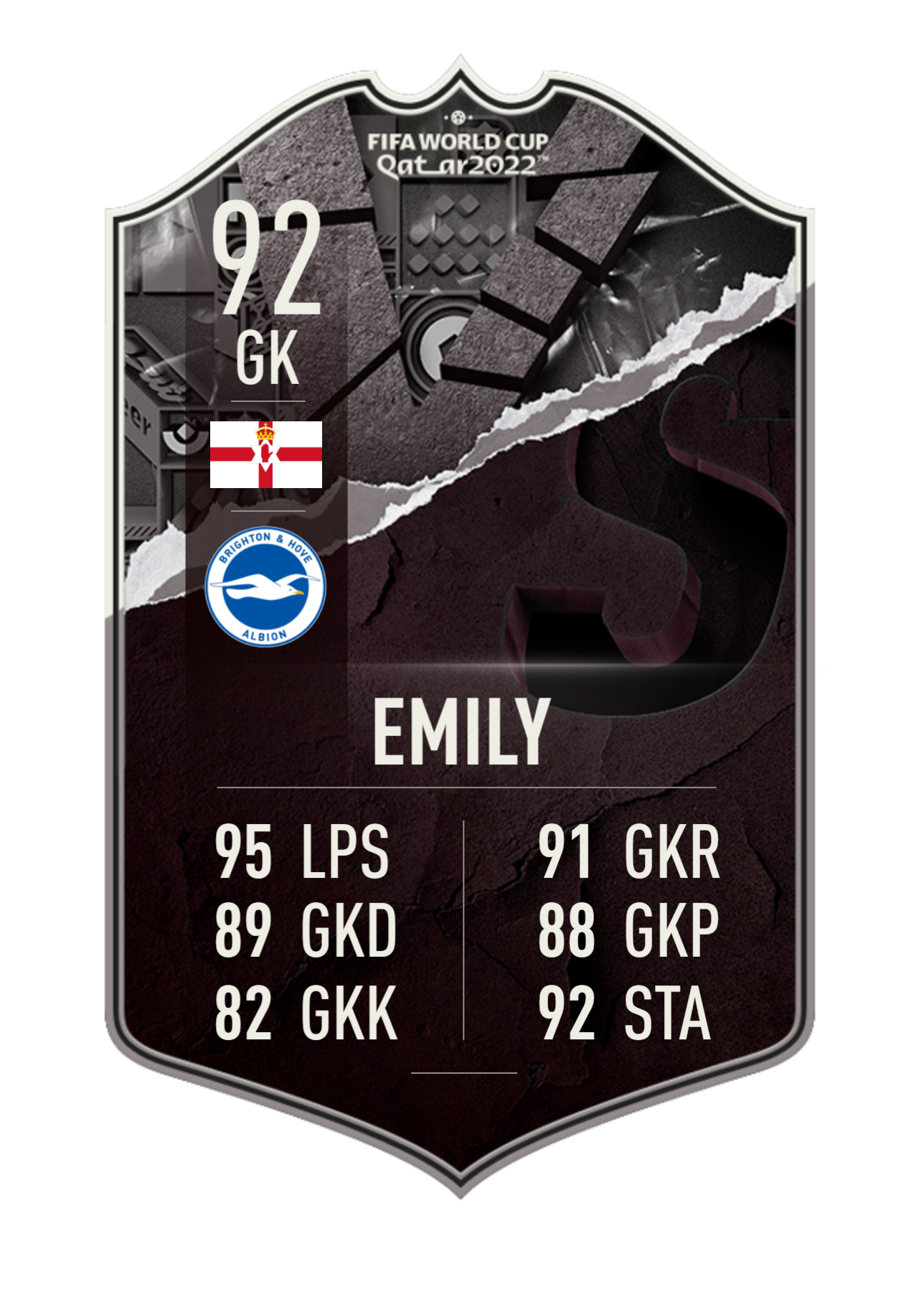 PERSONALISED FIFA CARD WALL ART