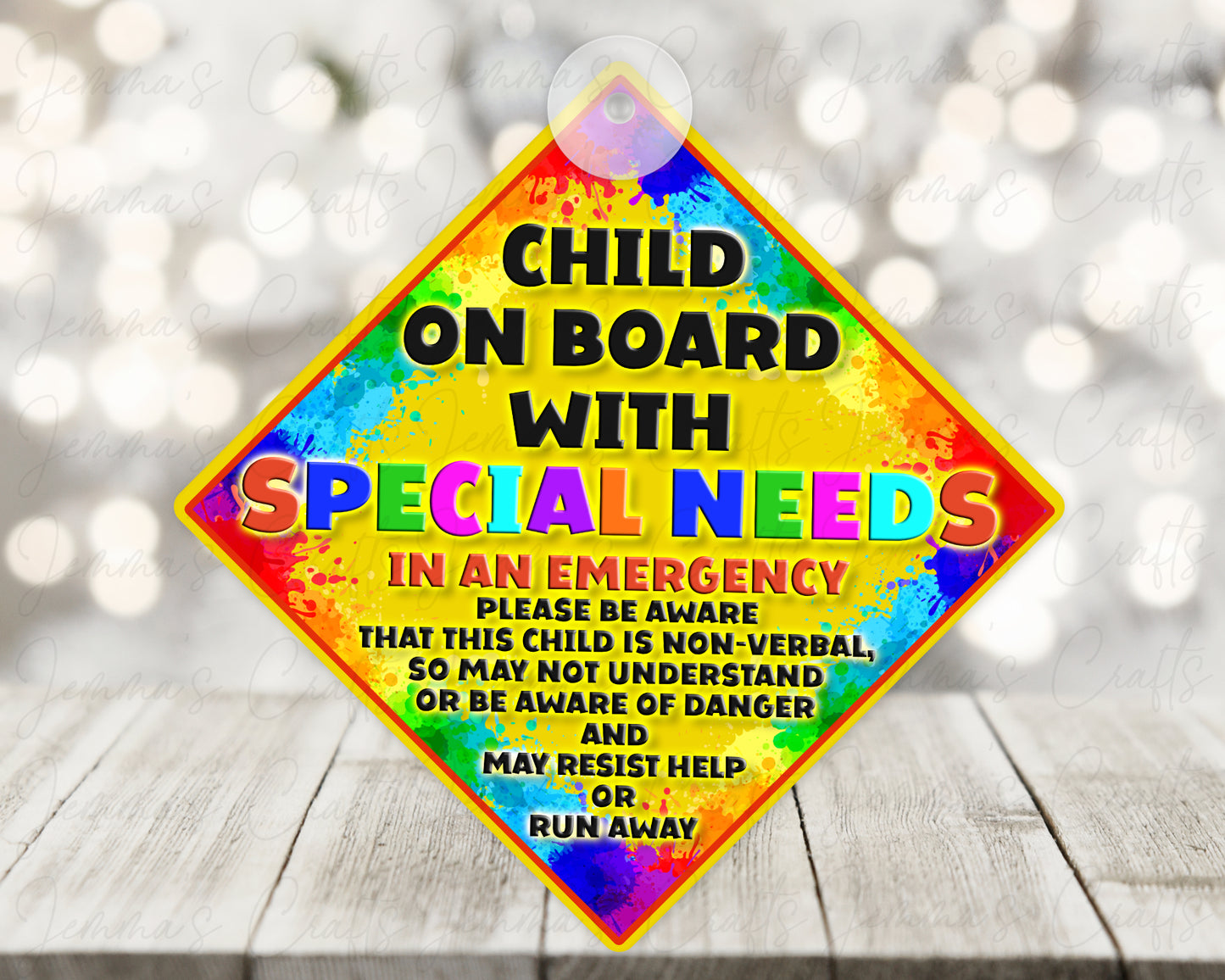 Special Needs Car Sign