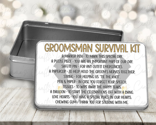 Groomsman Survival Kit