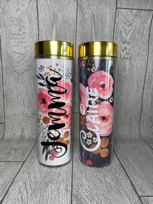 Personalised Floral Tumblers