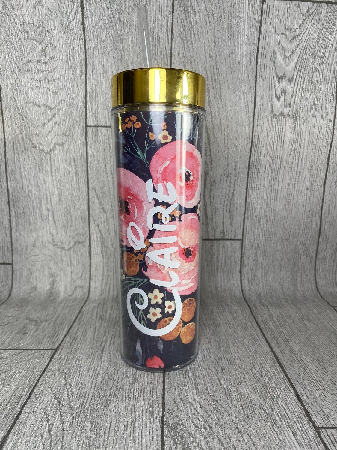 Personalised Floral Tumblers