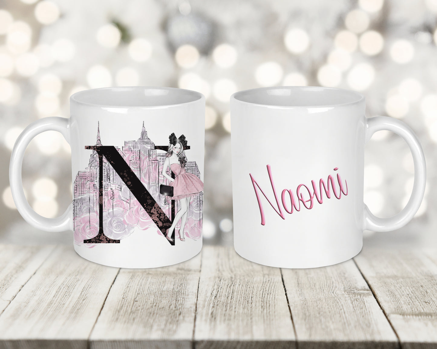 New York Initial Printed Mug