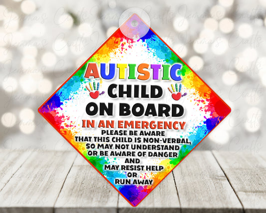 Autism Car Sign