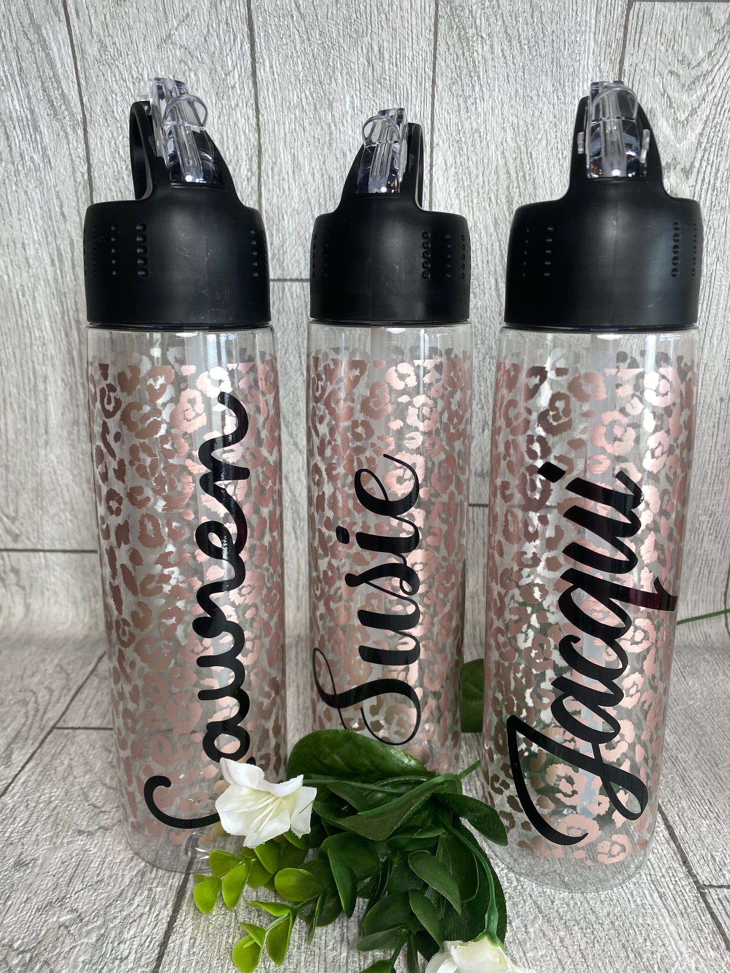 Personalised Leopard Print Bottle