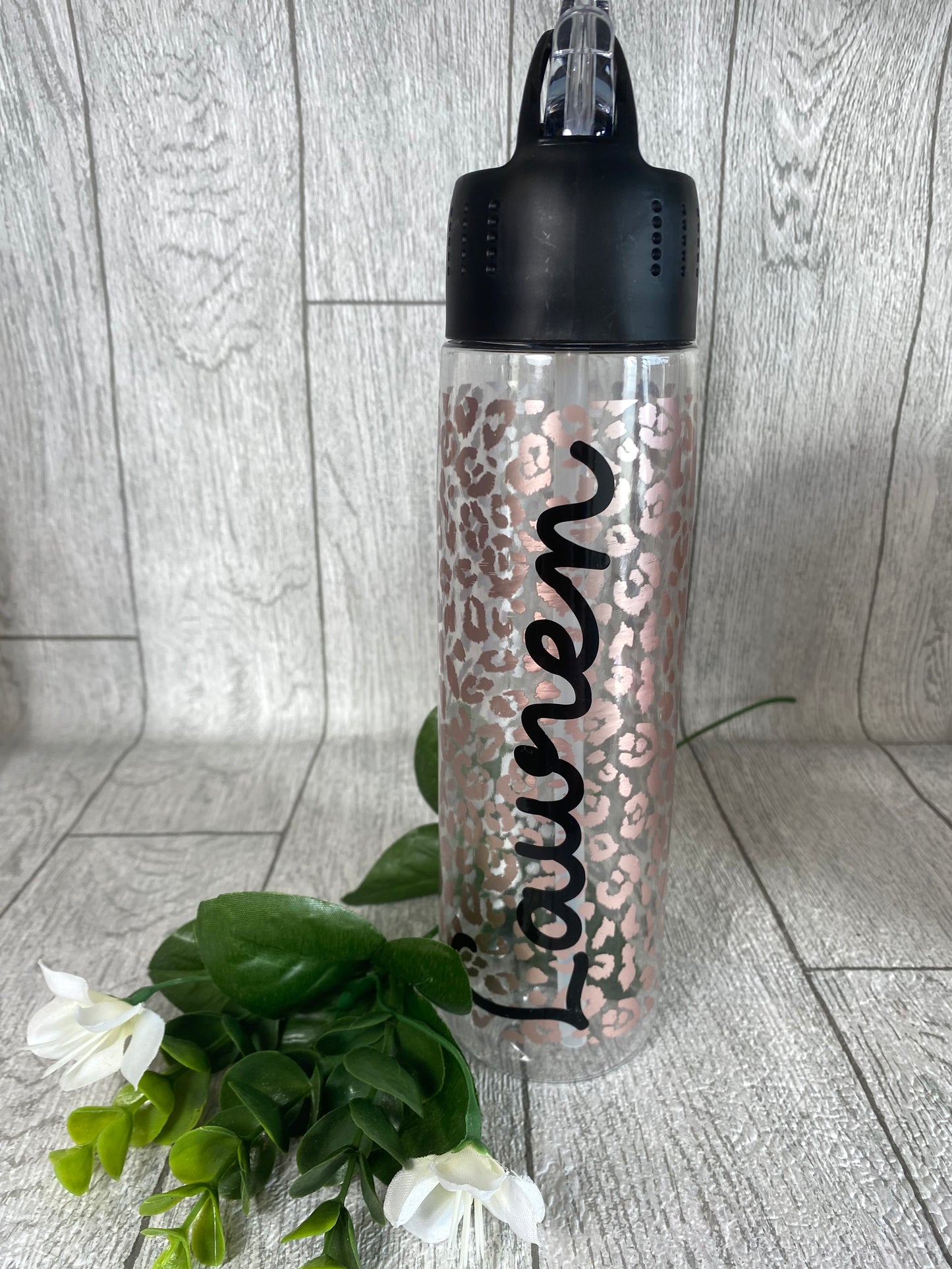 Personalised Leopard Print Bottle