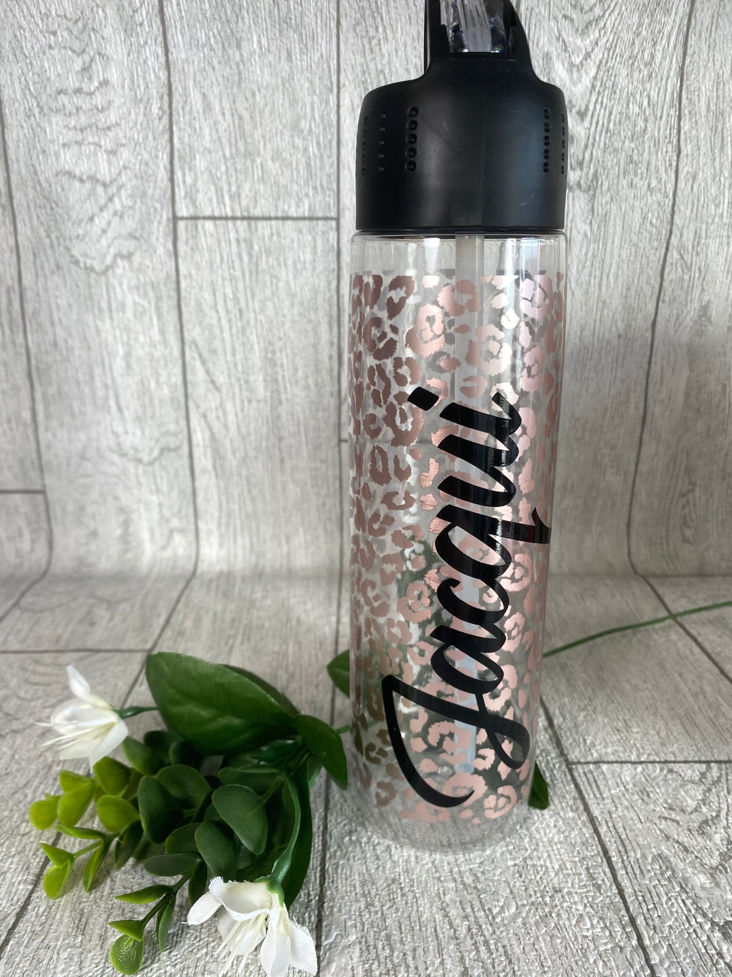 Personalised Leopard Print Bottle