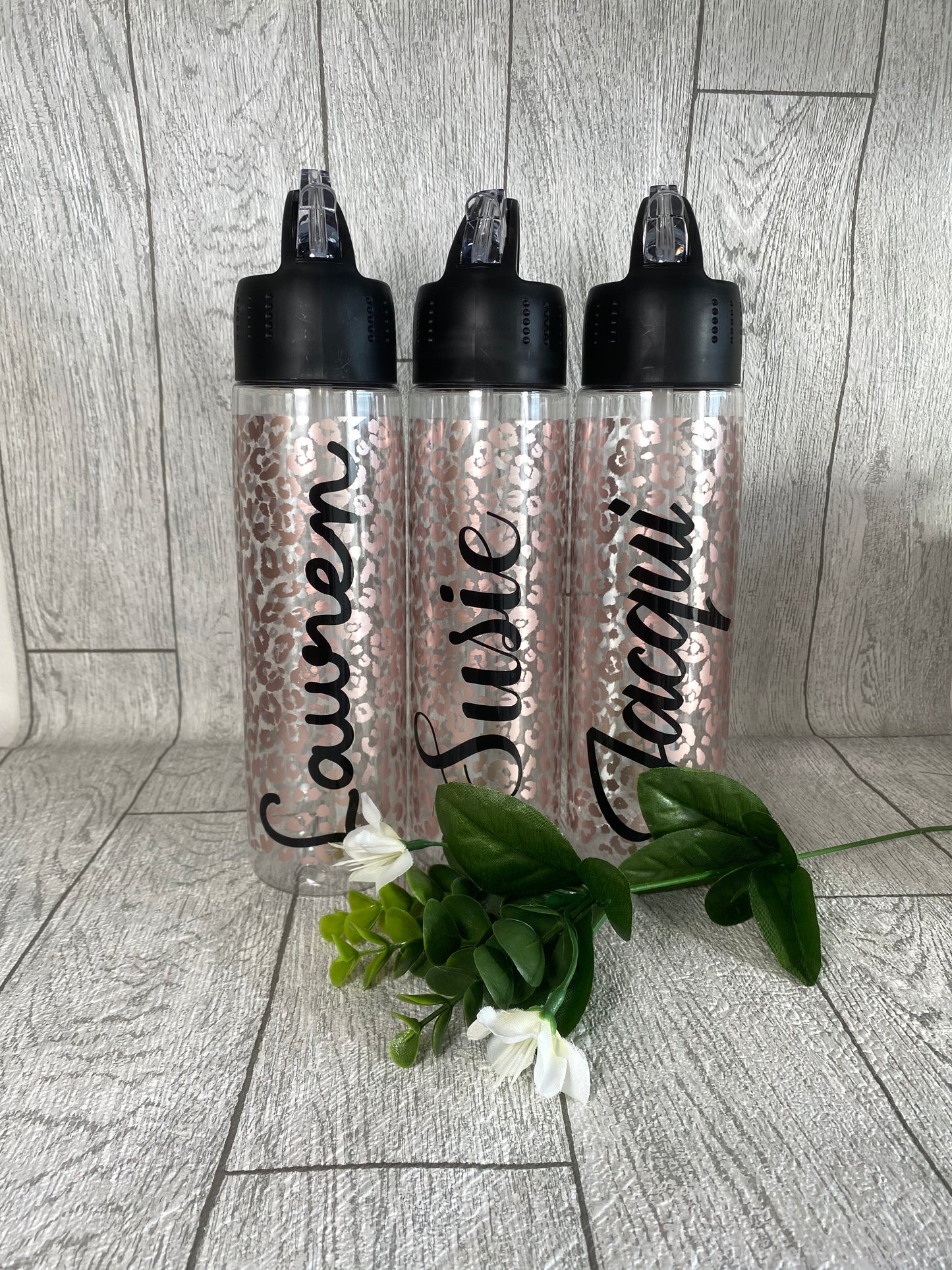 Personalised Leopard Print Bottle