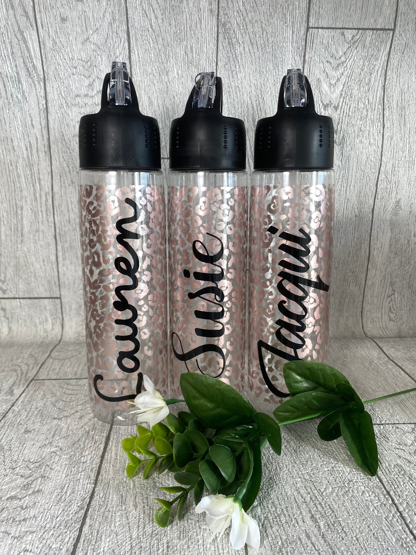 Personalised Leopard Print Bottle