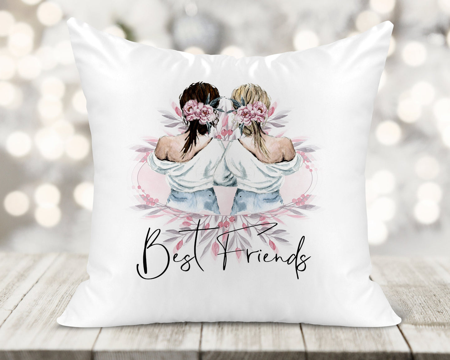 Best Friends Printed Cushion Cover