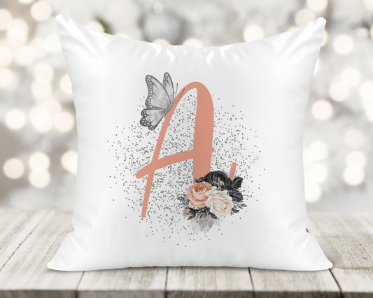 Initial Printed Cushion Cover - Butterfly