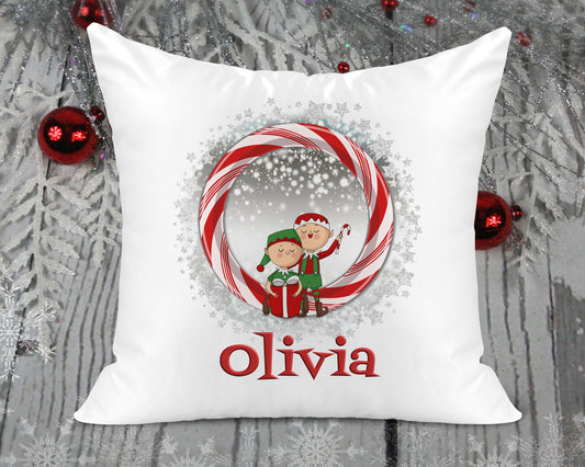 CANDY CANE COLLECTION - Christmas Initial Cushion Cover