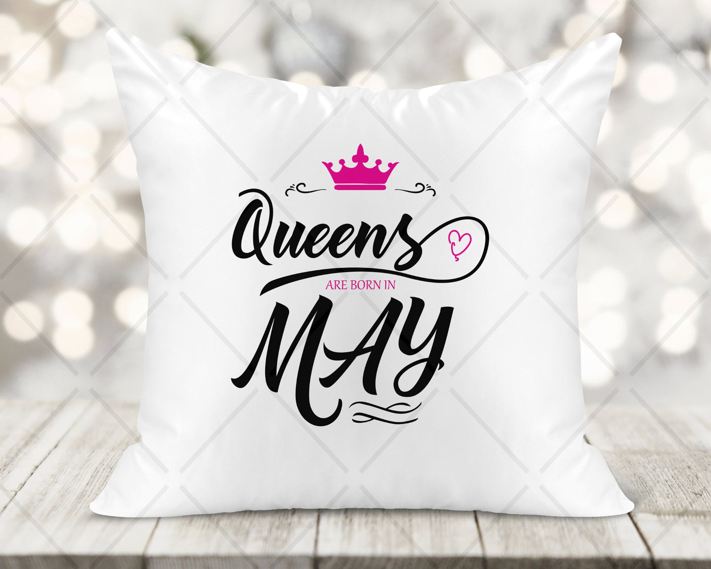 Queen's Are Born In ... Printed Cushion