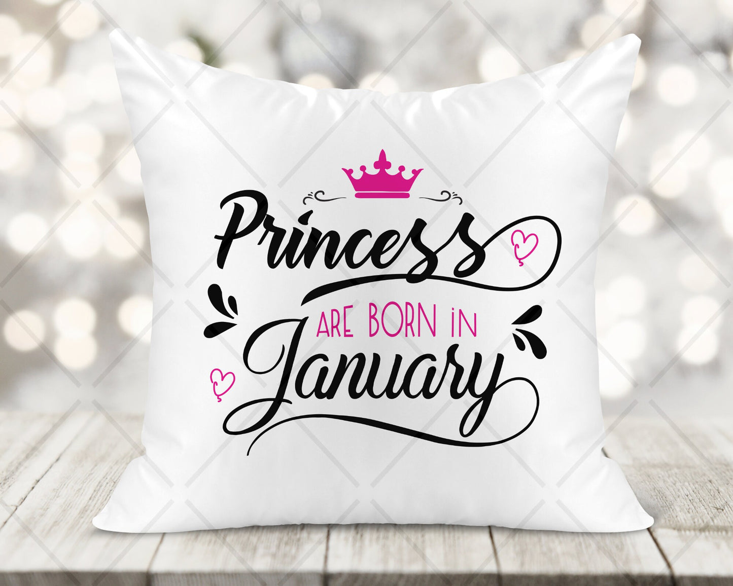 Princess Are Born In ... Printed Cushion